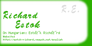 richard estok business card